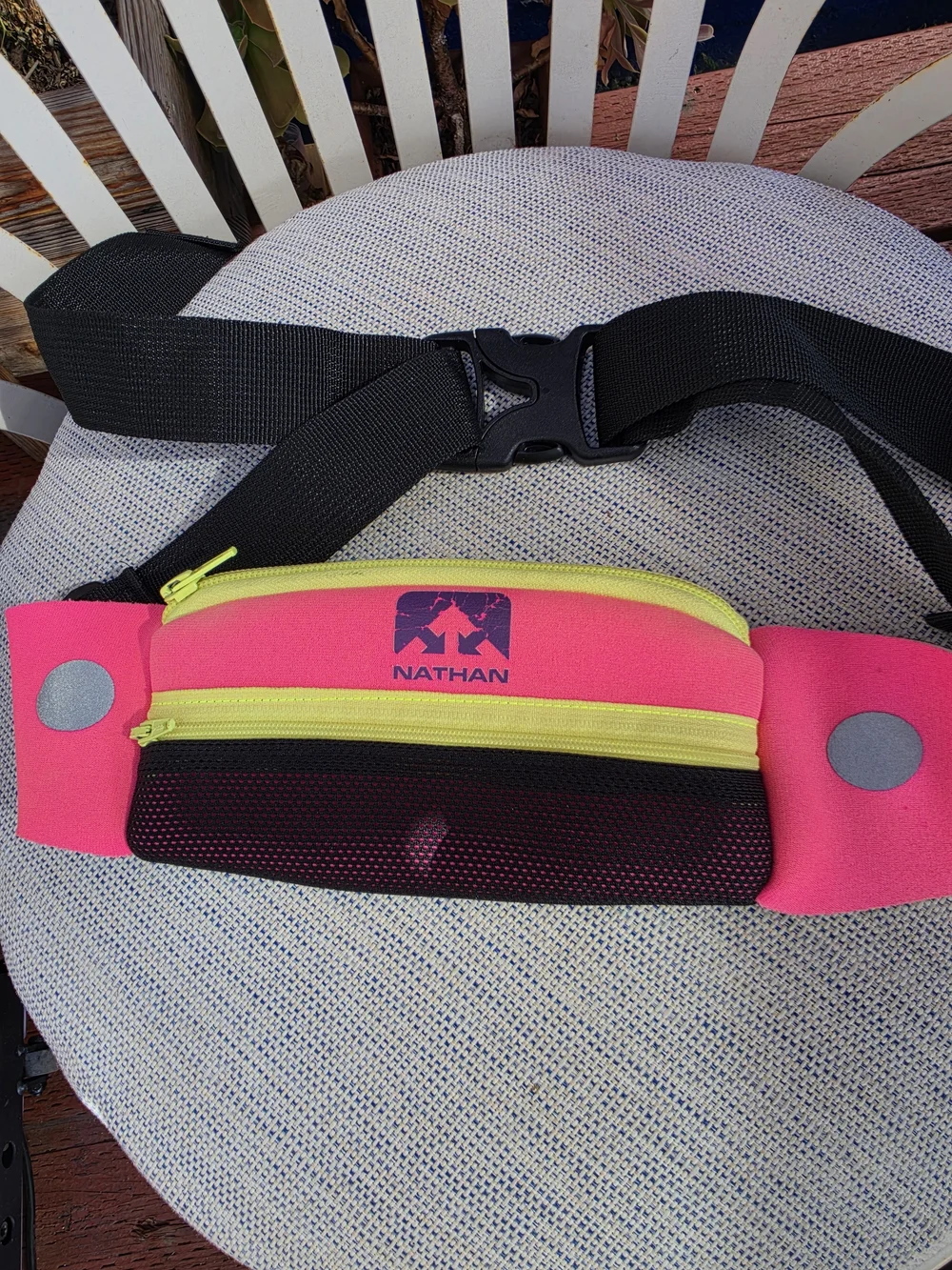 Nathan Neon Pink & Yellow Reflective Waist Pack